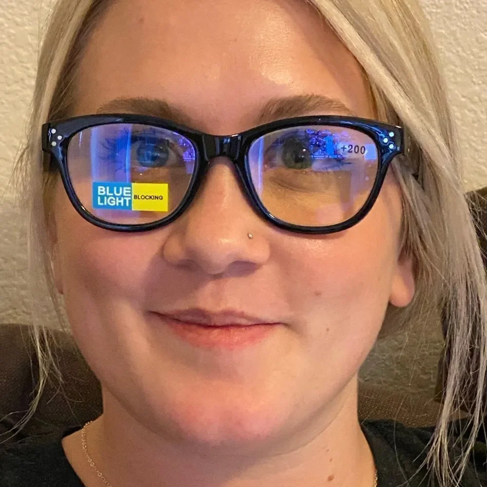 💼Black Frame Readers with Blue Light Protection +2.00 Power